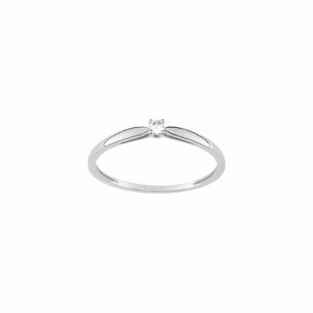 Solitaire en or blanc et diamant de 0.04ct