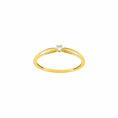 Bague en or jaune et diamant 0.04ct