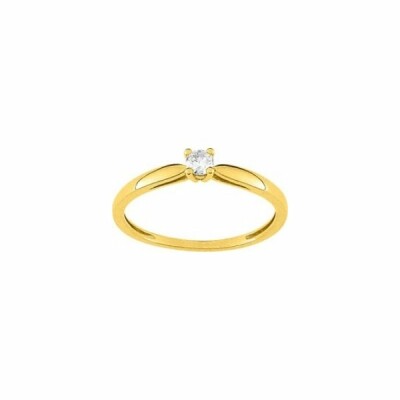 Solitaire en or jaune et diamant de 0.10ct