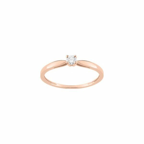 Bague en or rose et diamants de 0.10ct