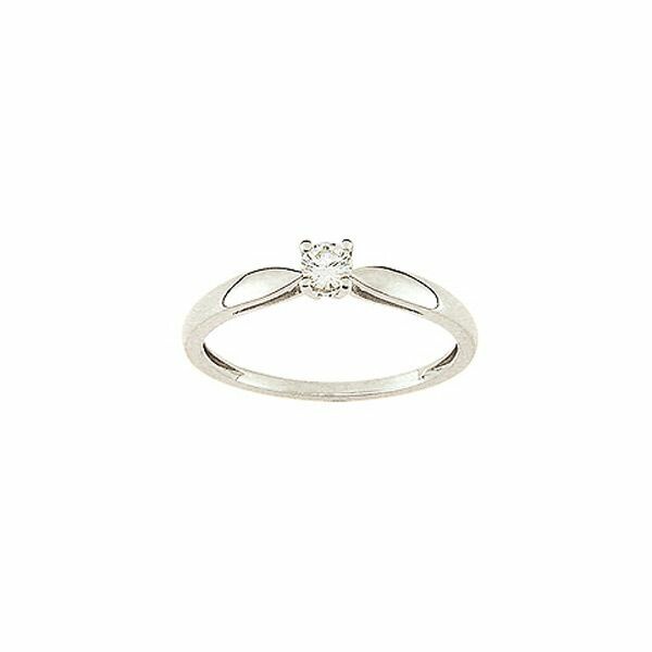 Broche Rétro Solitaire Cristaux Or Jaune Et Blanc – Modèle 4941, Bon état