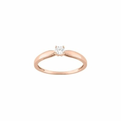 Bague en or rose et diamants de 0.14ct