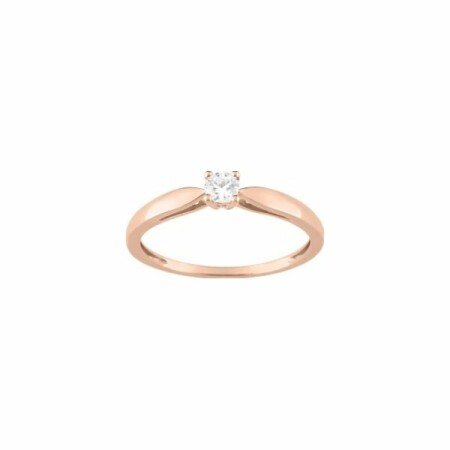 Bague en or rose et diamants de 0.14ct