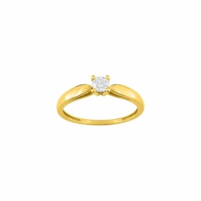 Solitaire en or jaune et diamant de 0.20ct