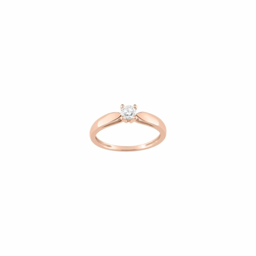 Bague en or rose et diamant