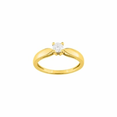 Bague en or jaune et diamant 0.3ct