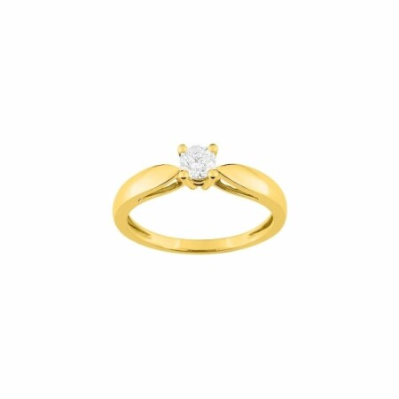 Bague en or jaune et diamant 0.3ct