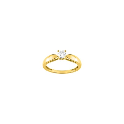 Bague en or jaune et diamant 0.35ct