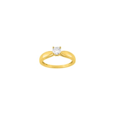Bague en or jaune et diamant 0.40ct