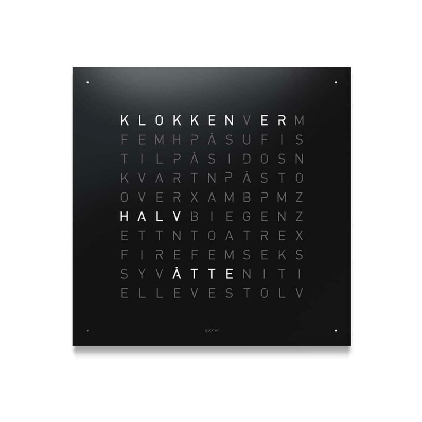 Horloge Qlocktwo Classic Black Pepper Mat