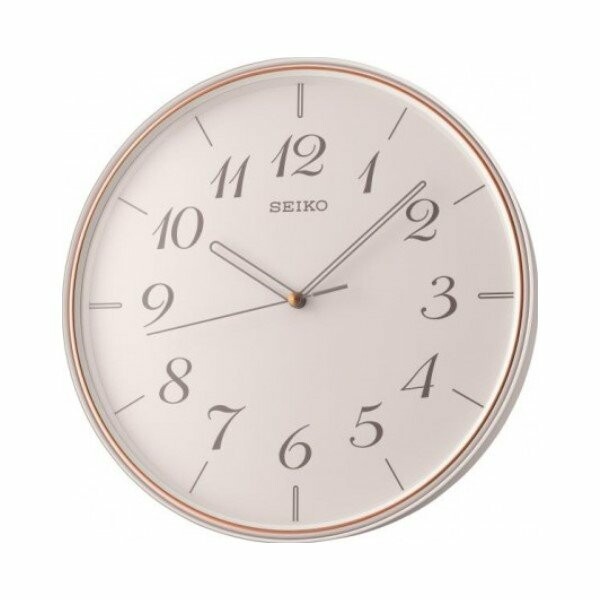 Horloge Seiko Ronde en plastique blanc QXA739WN