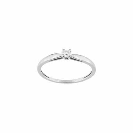 Solitaire en or blanc et diamant de 0.072ct