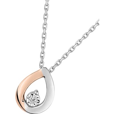 Collier en or blanc et diamant 0.015ct