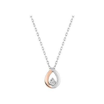 Collier en or blanc et diamant 0.015ct
