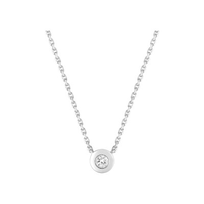 Collier en or blanc et diamant 0.03ct