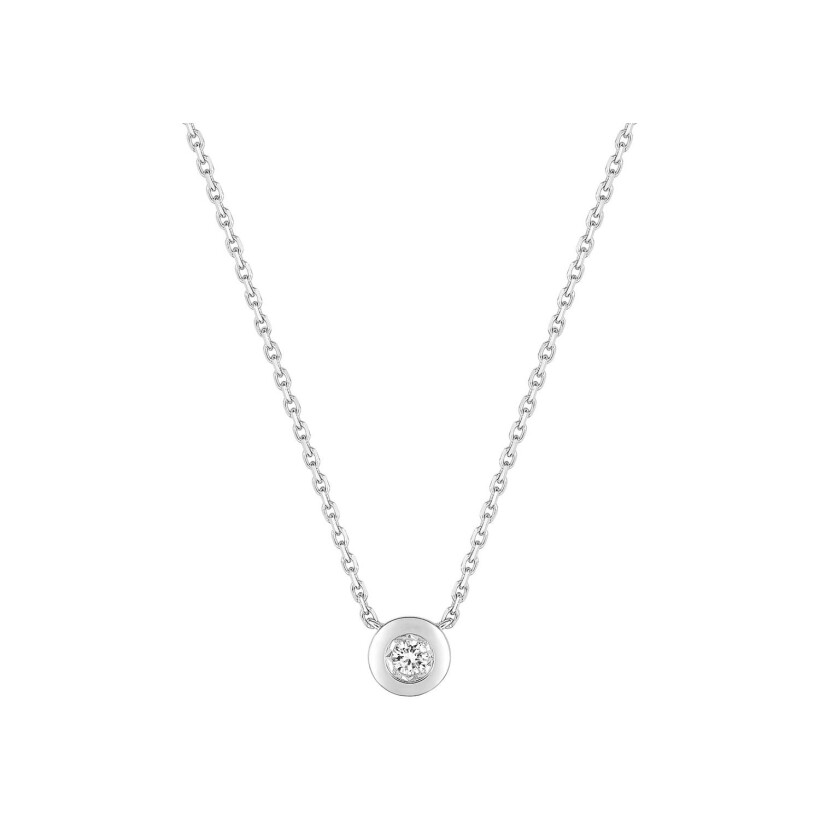 Collier en or blanc et diamant 0.05ct