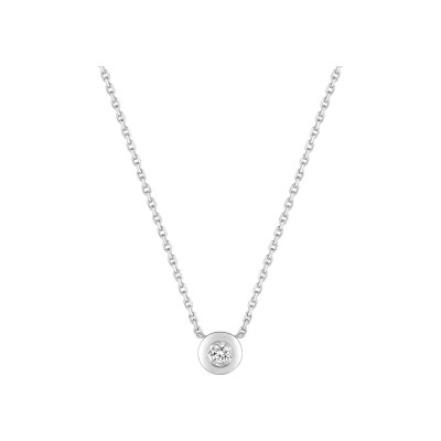 Collier en or blanc et diamant 0.05ct