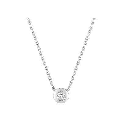 Collier en or blanc et diamant 0.052ct