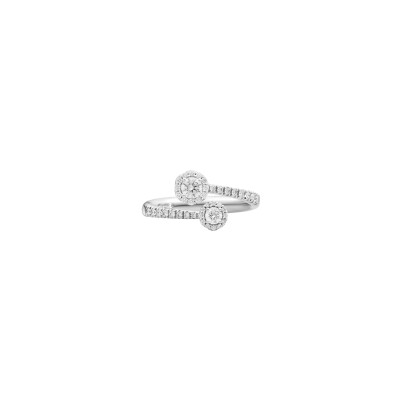 Bague Recarlo Anniversary Halo en or blanc et diamant, taille 52