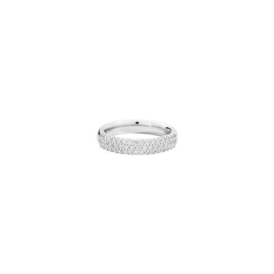 Bague Recarlo Anniversary Pavé en or blanc et diamant, taille 52