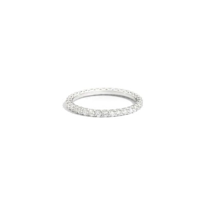 Alliance Veretta Recarlo Anniversary en or blanc et diamants, taille 51