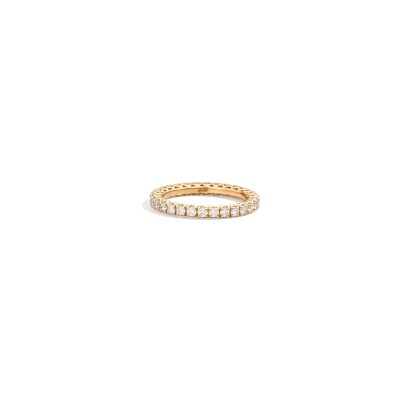Alliance Recarlo Anniversary en or jaune et diamant 0.8ct, taille 52