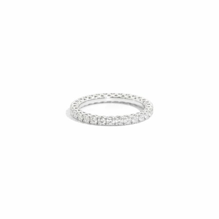 Bague Recarlo Anniversary Eternity en or blanc et diamants, taille 52