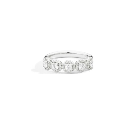Bague Recarlo Anniversary Halo en or blanc et diamant 0.51ct , taille 53