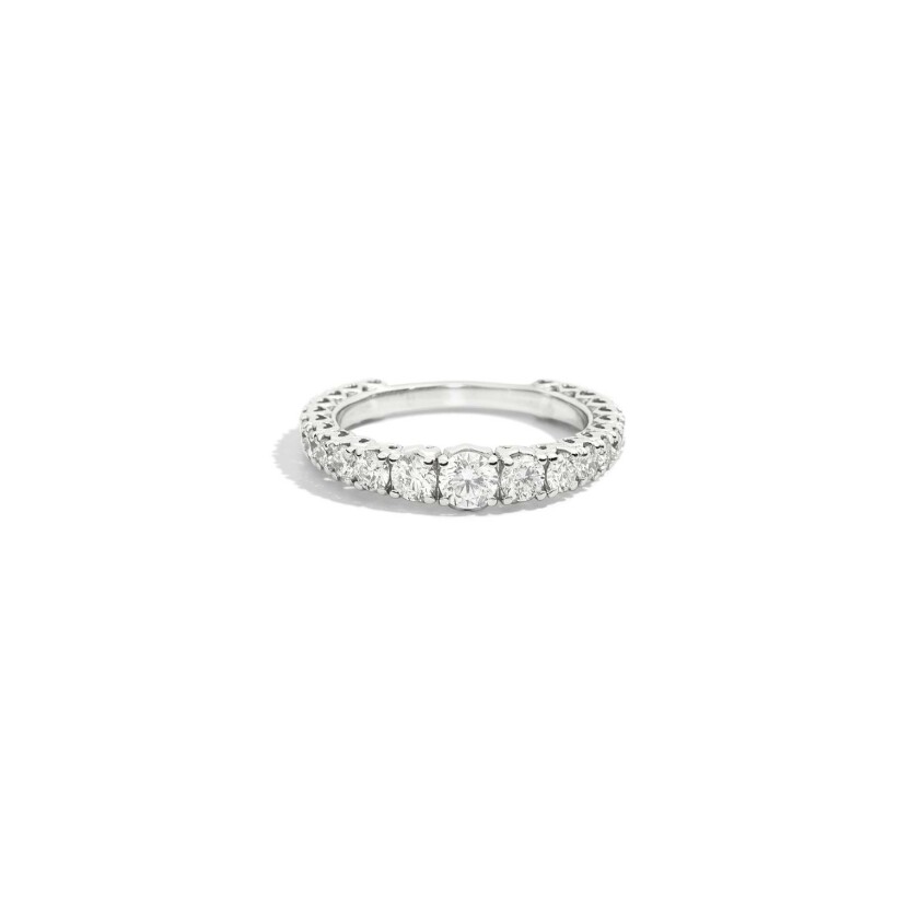 Recarlo Anniversary ring, white gold, brilliant cut diamonds