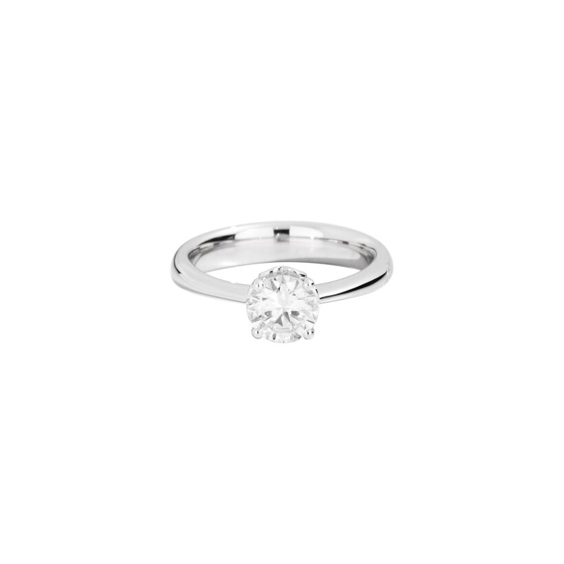 Recarlo Anniversary solitaire ring, white gold and brilliant cut diamond