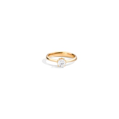 Solitaire Recarlo Anniversary en or jaune et diamant 0.24ct, taille 53