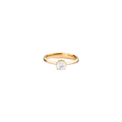 Solitaire Recarlo Anniversary en or jaune et diamant, taille 53