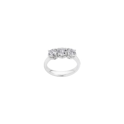 Solitaire Recarlo Anniversary Square en or blanc et diamant