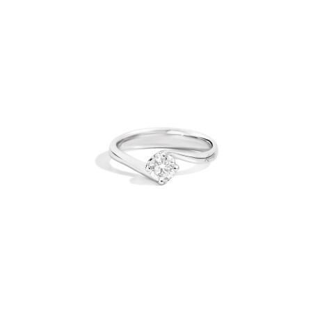 Solitaire Recarlo Anniversary en or blanc et diamant, taille 52