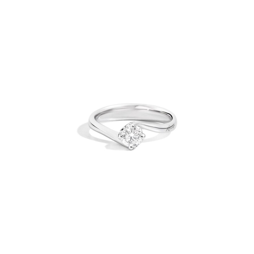 Recarlo Anniversary solitaire ring, white gold, brilliant cut diamond