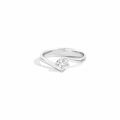 Solitaire Recarlo Anniversary en or blanc et diamant, taille 54