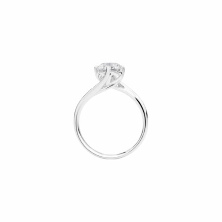 Solitaire Recarlo Anniversary en or blanc et diamant, taille 53