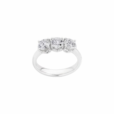 Solitaire Recarlo Anniversary en or blanc et diamant, taille 52