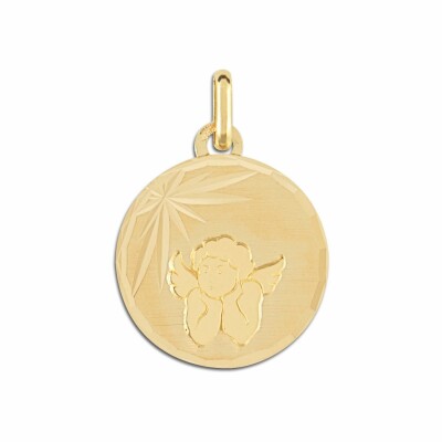 Médaille de baptême ange en or jaune