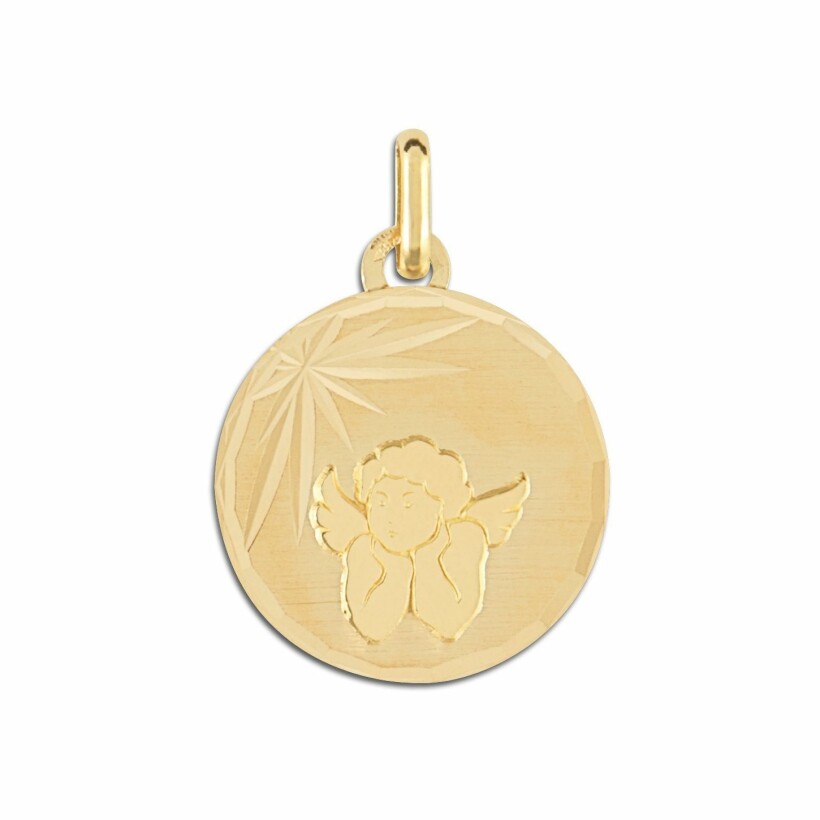 Médaille de baptême ange en or jaune