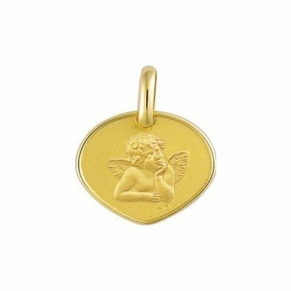 Médaille de baptême ange en or jaune