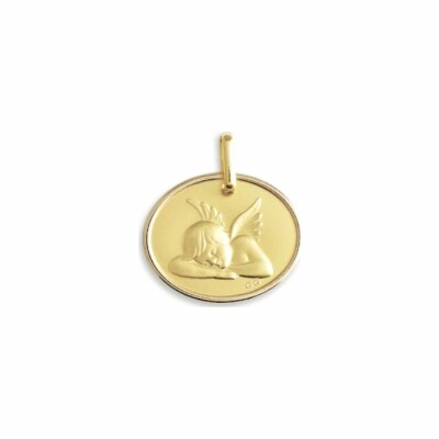 Médaille de baptême ange en or jaune