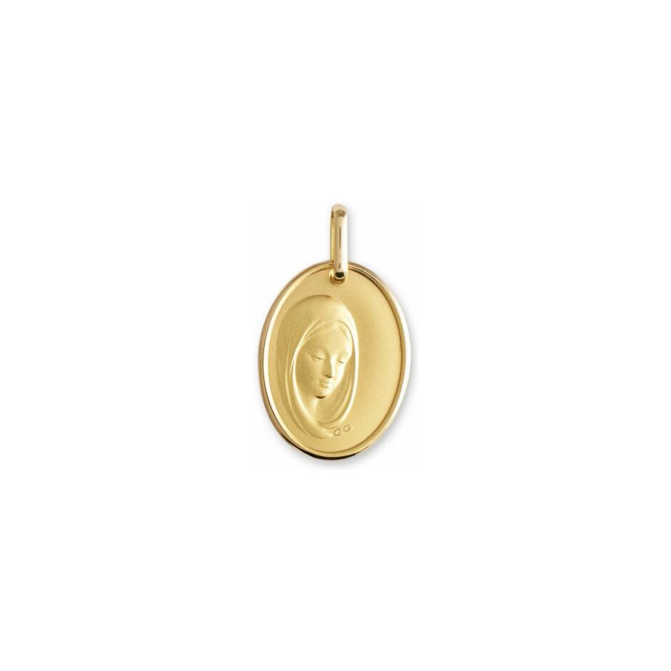 Médaille de baptême Vierge en or jaune