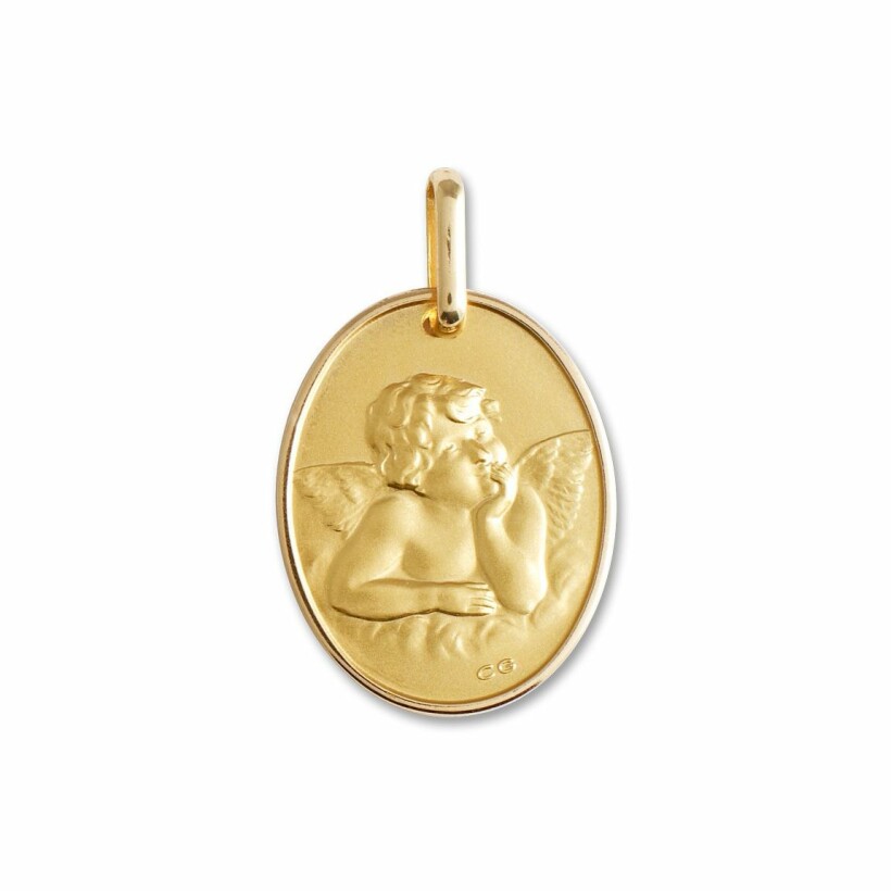 Médaille Ange en or jaune, 17x13mm