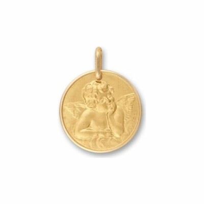 Médaille de baptême ange en or jaune