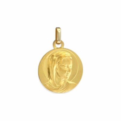 Médaille religieuse vierge en or jaune