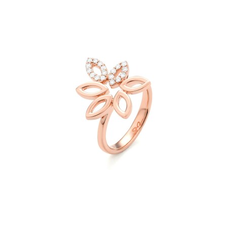 Bague Doux Marquise en or rose et diamants