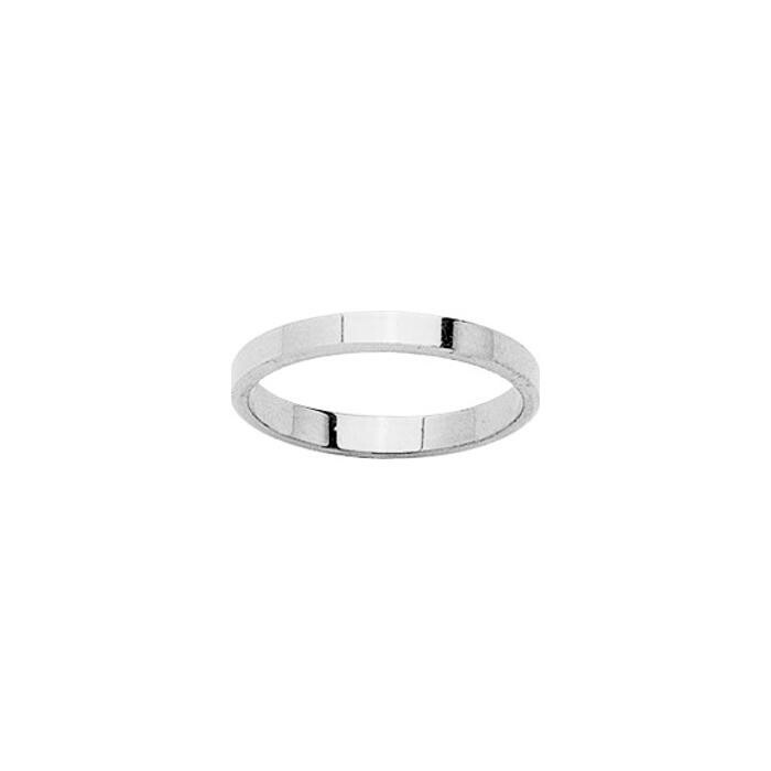 Alliance ruban en or blanc, 2.5mm