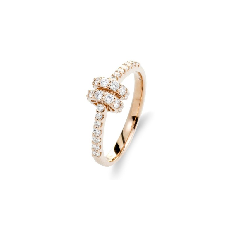 Doux Obsession pink gold and diamonds ring