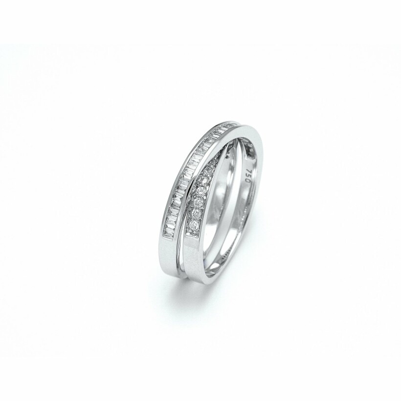 Bague en or blanc et diamants de 0.45ct